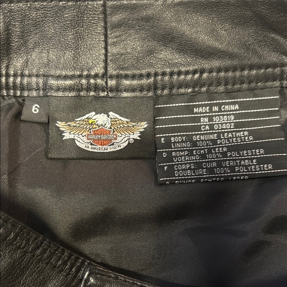 Harley-Davidson Black Leather Mini Skirt for Night Out - Picture 2 of 9
